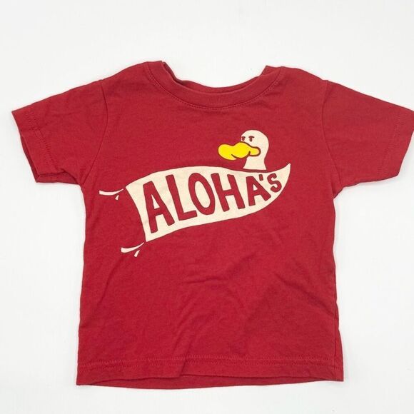 88 Tees Red GiGi Duck T Shirt - Kids US 12M - Picture 1 of 4